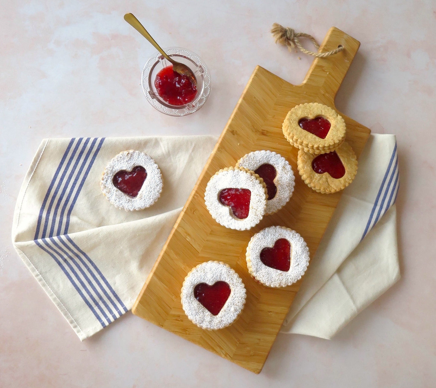 Lot de 5 sablés Coeur Grenadine